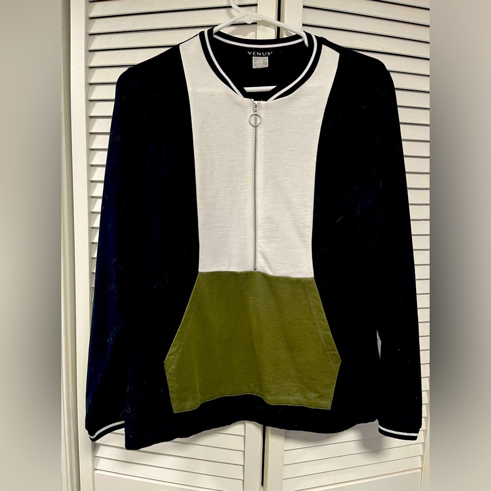 Pull over sporty retro blouse